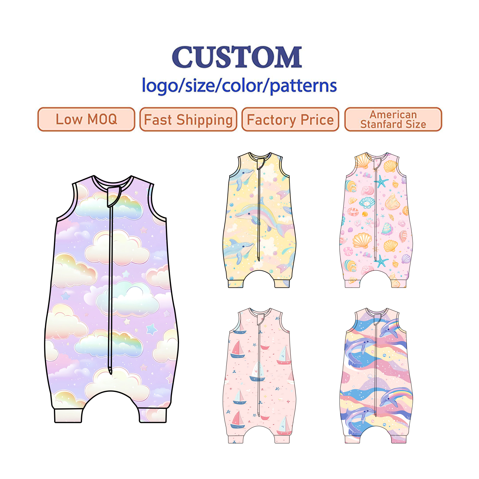 Bespoke Breathable Eco Friendly Sleep Sack Direct Workshop Curated Styles for Independent Boutiques