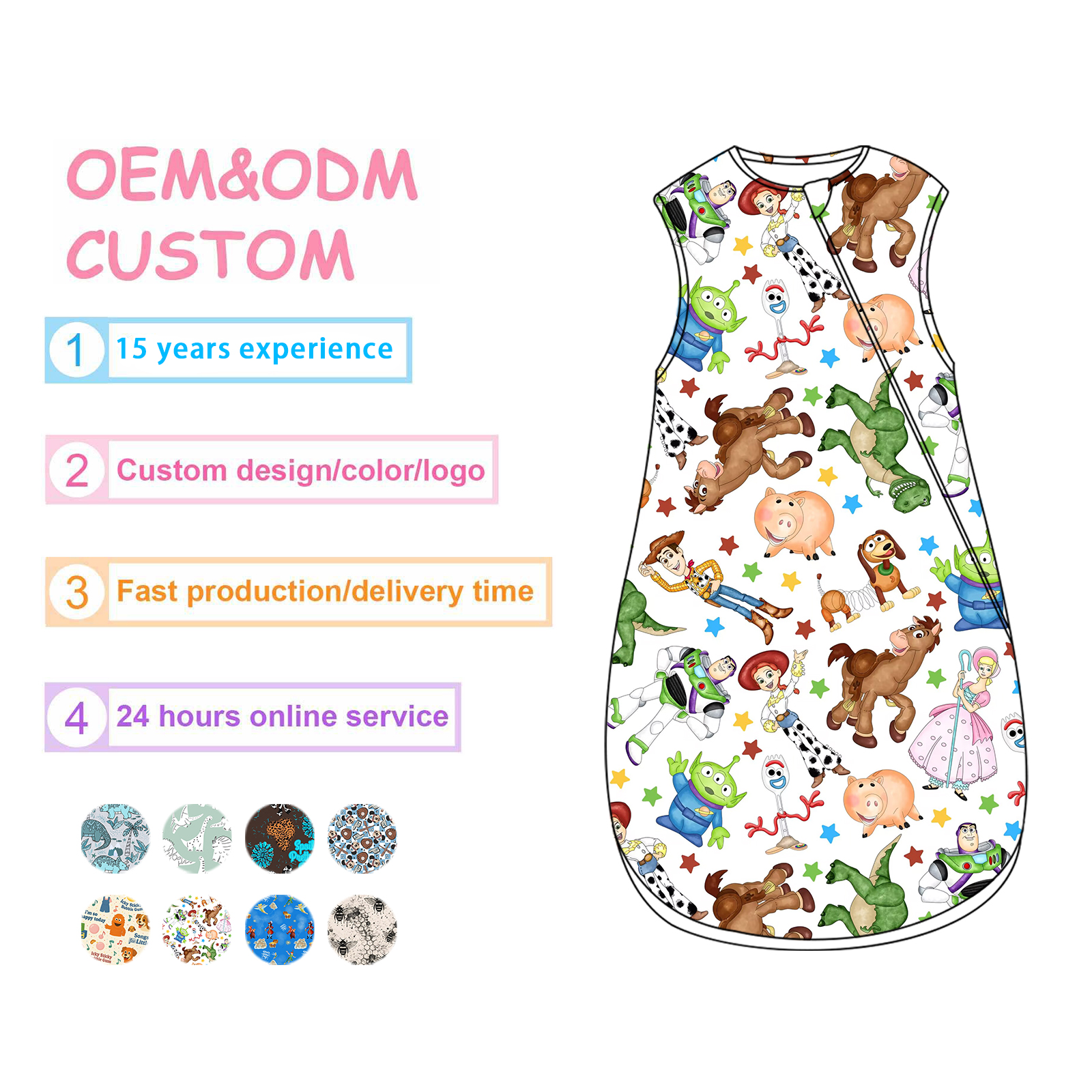 China Supplier Wholesale Baby Wearable Blanket Sleep Sack FOB Manufacturing